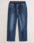 Indigo Blue Loose Fit Stretch ElasticatedWaist Jeans