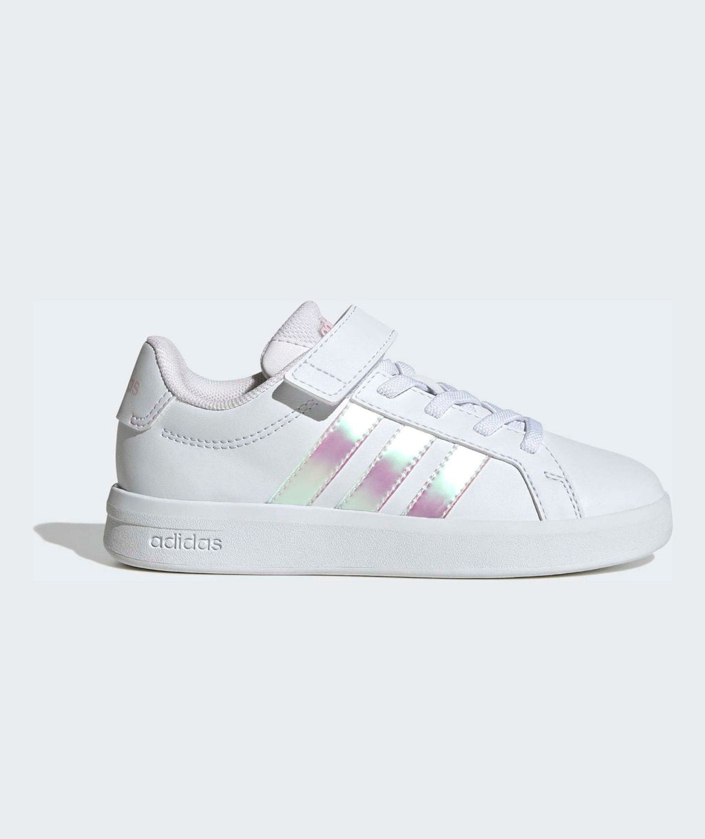 adidas White Grand Court 3.0 Kids Trainers