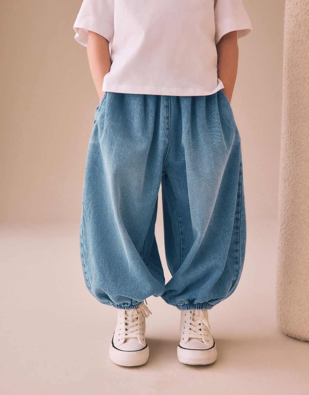 Mid Blue Cuffed Jeans