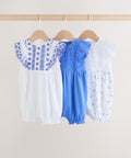 Blue Floral Broderie Broderie 3 Pack
Baby Rompers