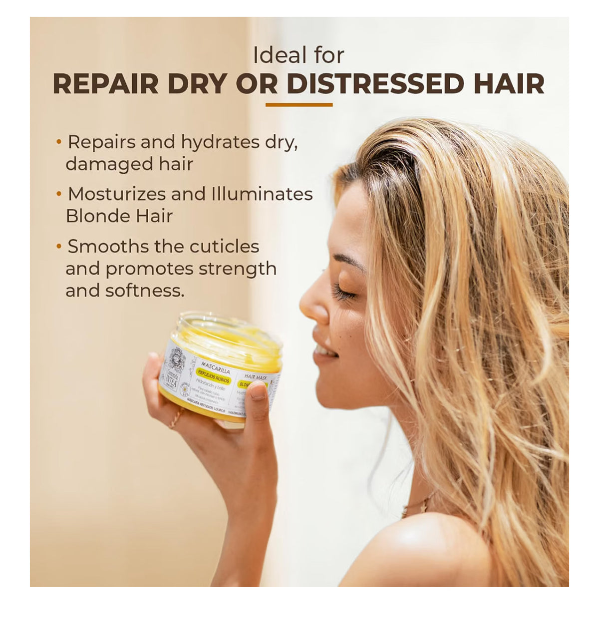 Camomila Intea - Blonde Highlights Mask - Hydrates and nourishes blonde hair - 250 ML