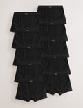 Charcoal Black Soft Waistband Trunks 10 Pack