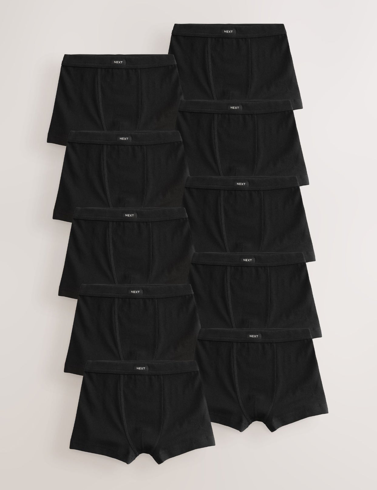 Charcoal Black Soft Waistband Trunks 10 Pack