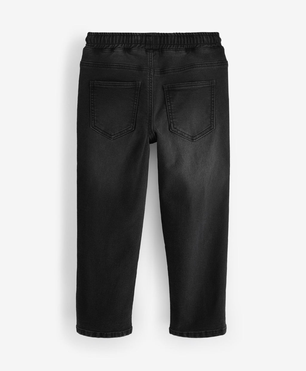 Black Loose Fit Stretch Elasticated Waist Jeans