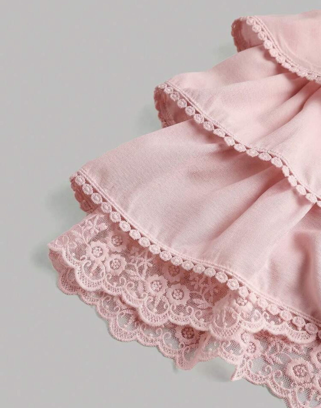 Tween Girl Dusty Pink Chiffon Tiered Skirt
