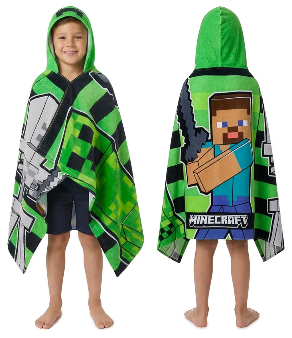Minecraft Hooded Towels for Boys