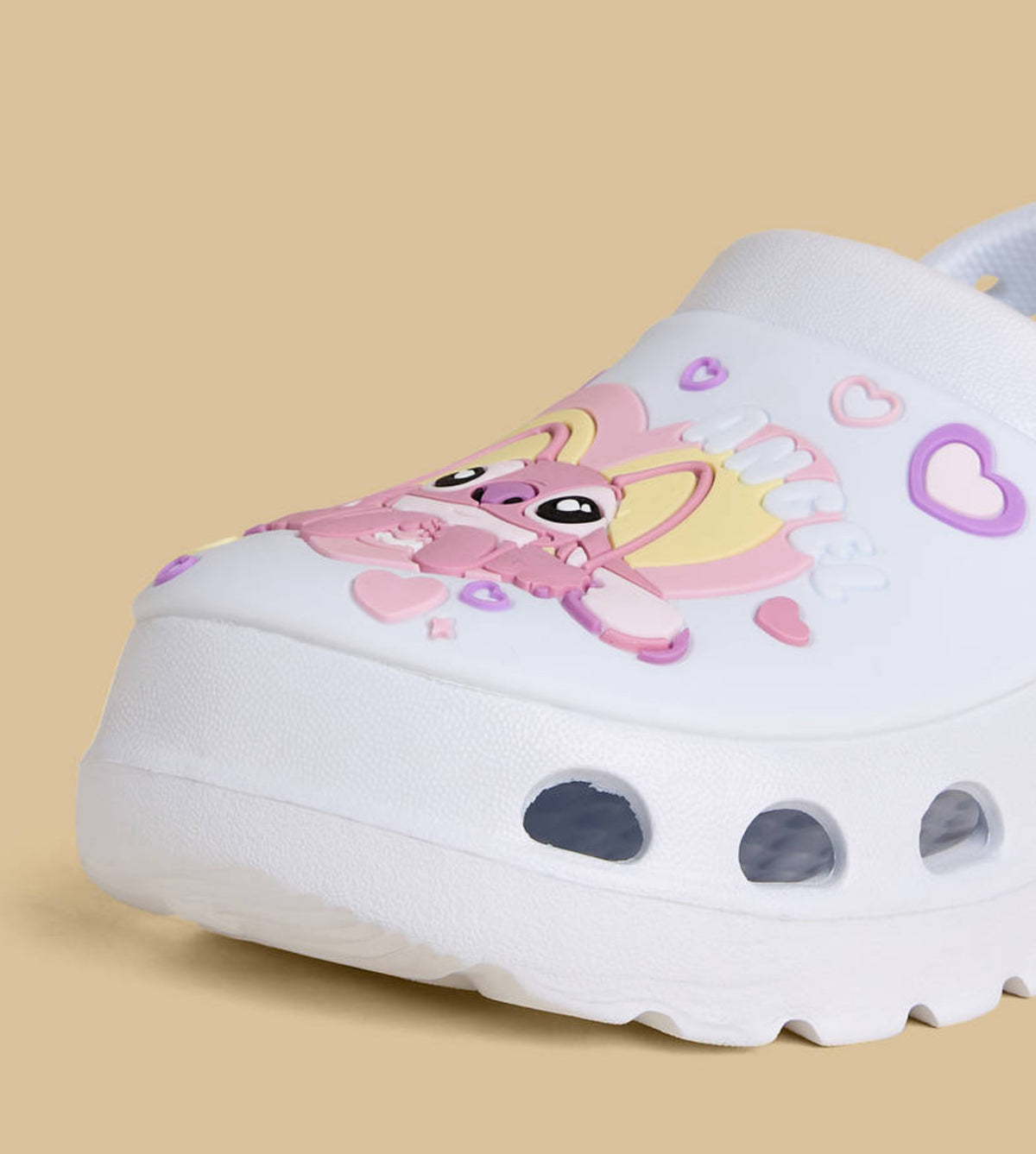 Stitch and Angel Embossed Clogs