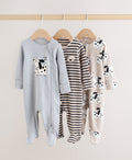 Monochrome Dog Baby Two Way Zip
Sleepsuits 3 Pack