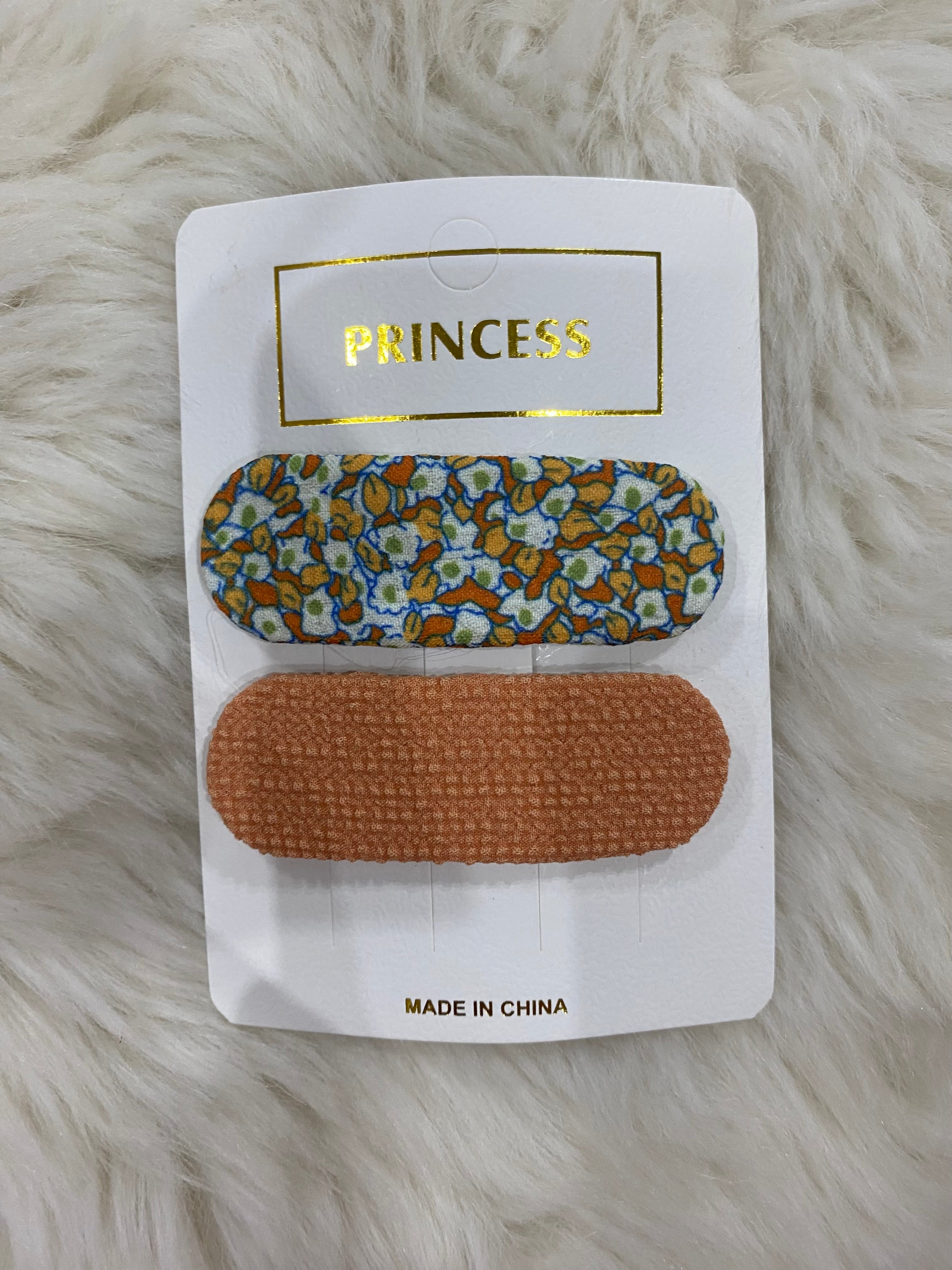 2pcs floral hair clips