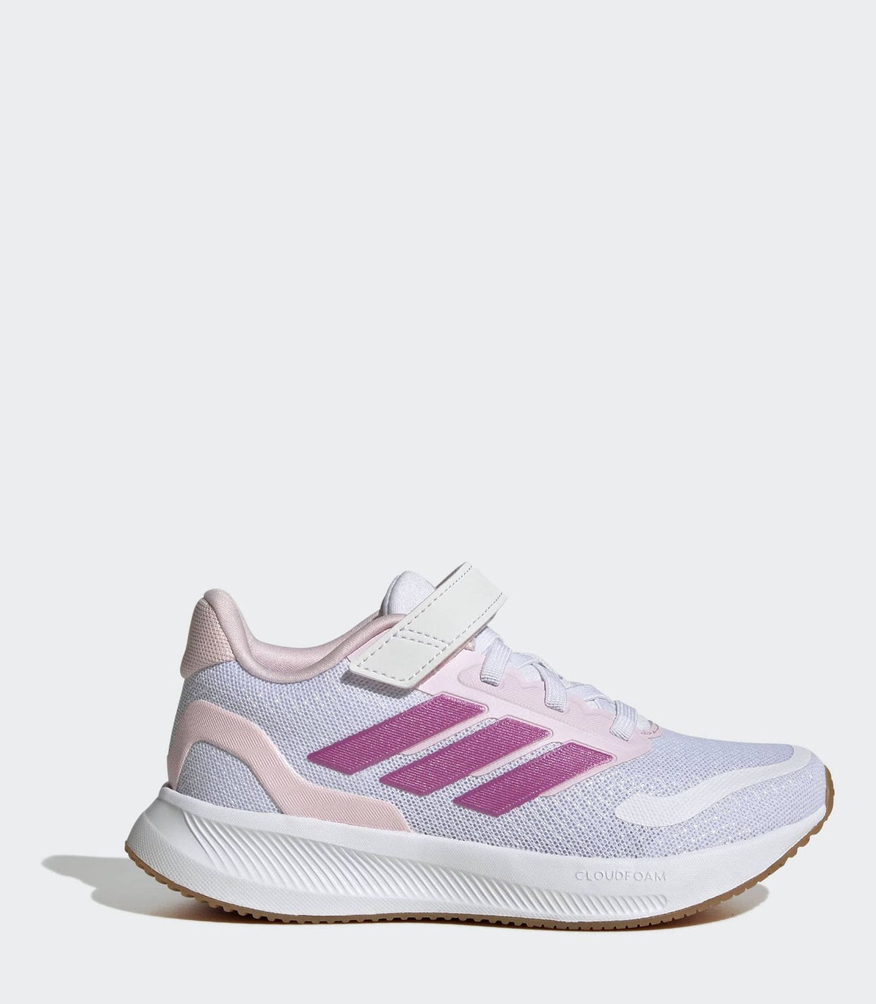 adidas White Runfalcon 5 Elastic Lace Running Kids Trainers