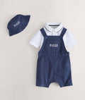 Baker by Ted Baker Seersucker Dungaree, Polo Shirt and Hat Set