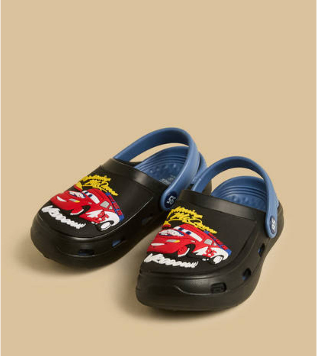 Car McQueen Applique Clogs with Backstrap