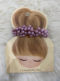 Faux pearl hair tie