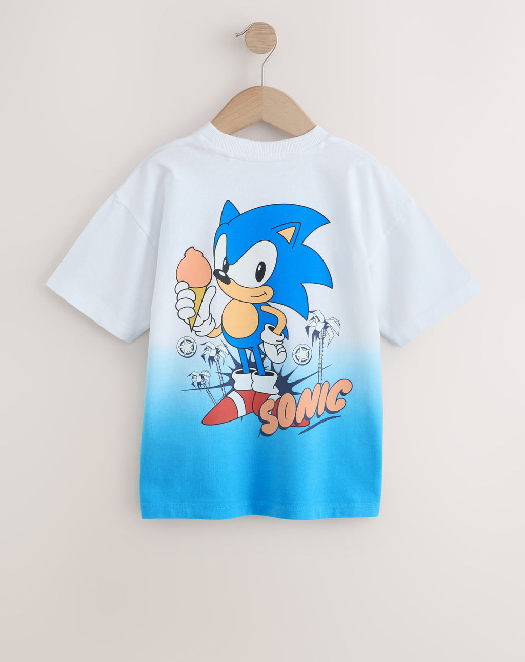 White/Blue Dip Dye Sonic T-Shirt