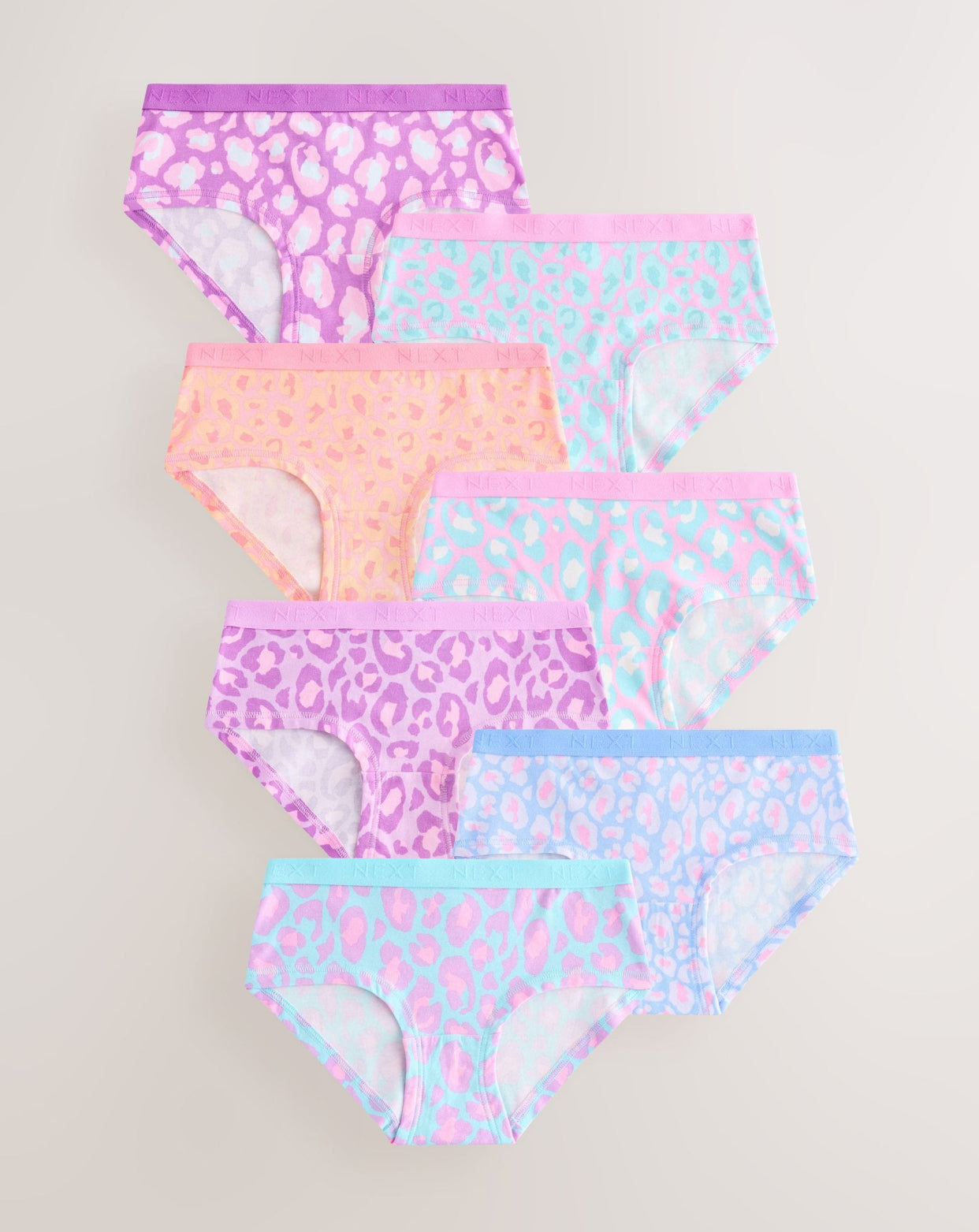 Lilac/Teal Hipsters Briefs 7 Pack