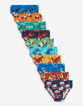 Bright Primary Print Briefs 10 Pack