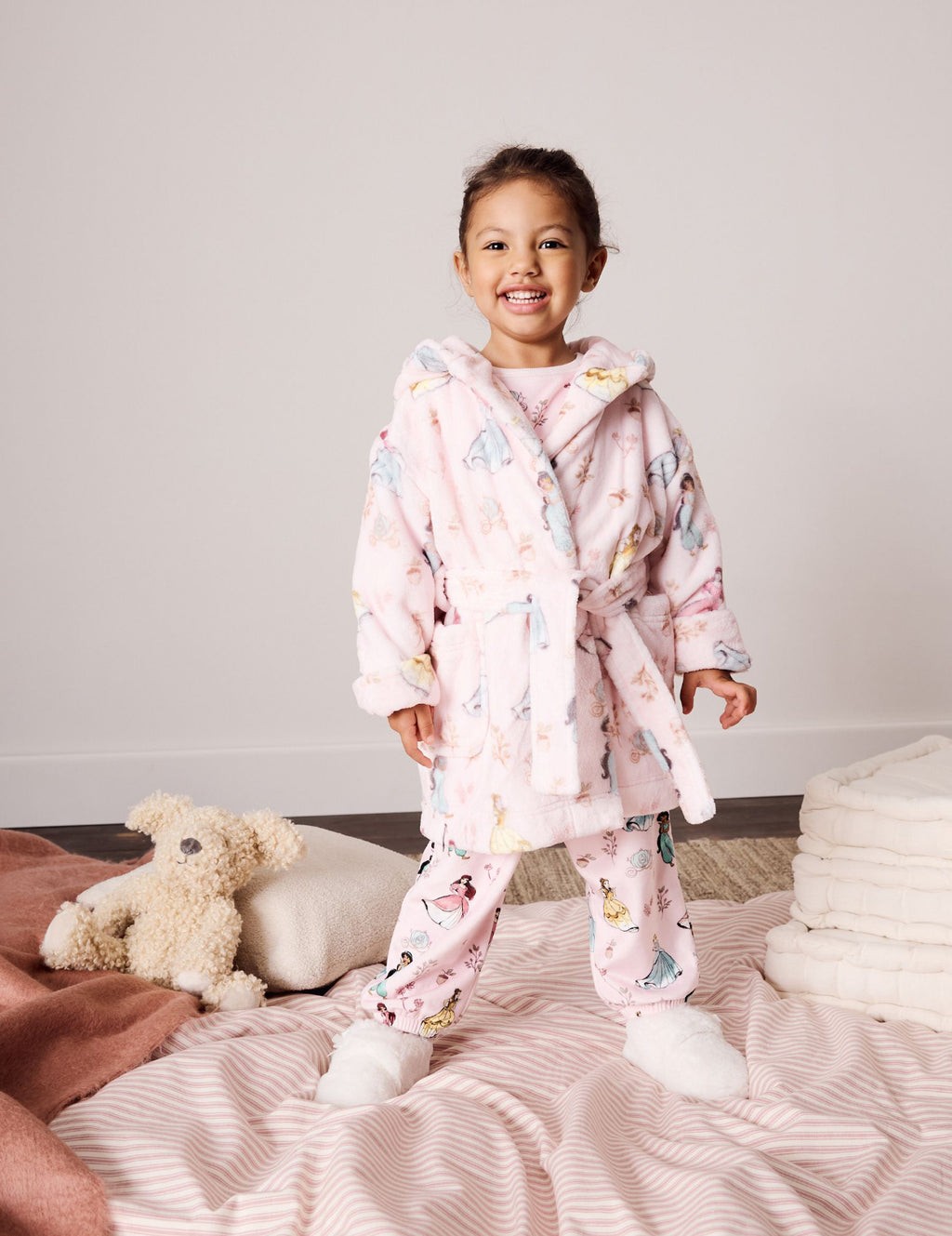 Pink Disney Princess Fleece Dressing Gown