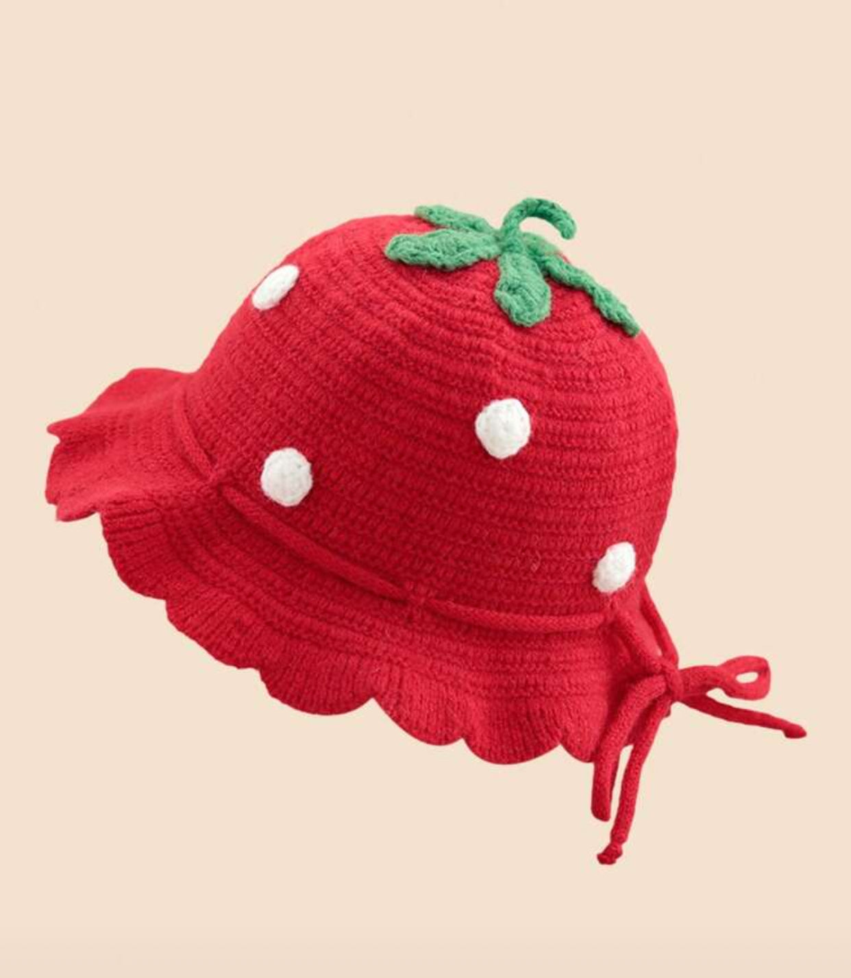 1pc Strawberry Princess Baby Hat 1-2y