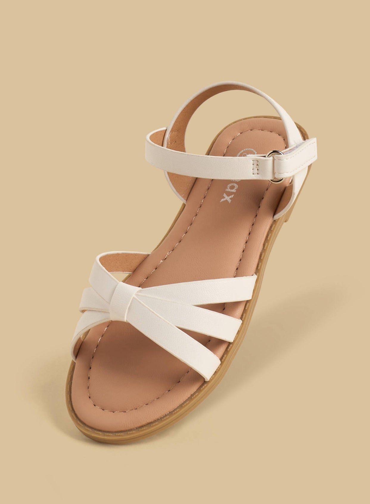 Strappy Sandals with Hook and Loop Closure