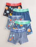 Blue Space Print Junior Character Trunks £14 - £16 5 Pack