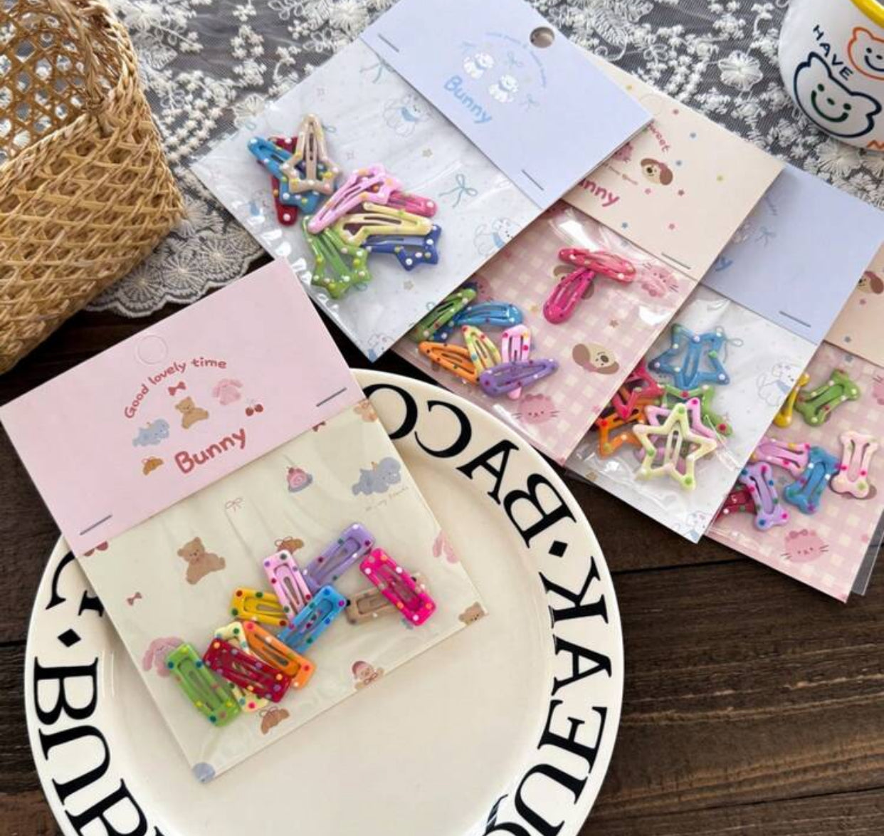 40pcs Heart & Star Shaped Hair Clips