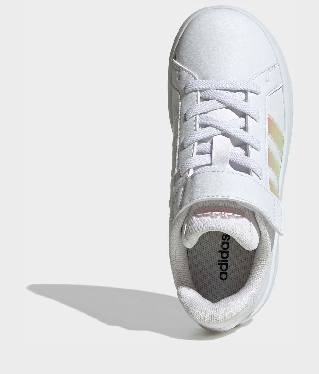 adidas White Grand Court 3.0 Kids Trainers