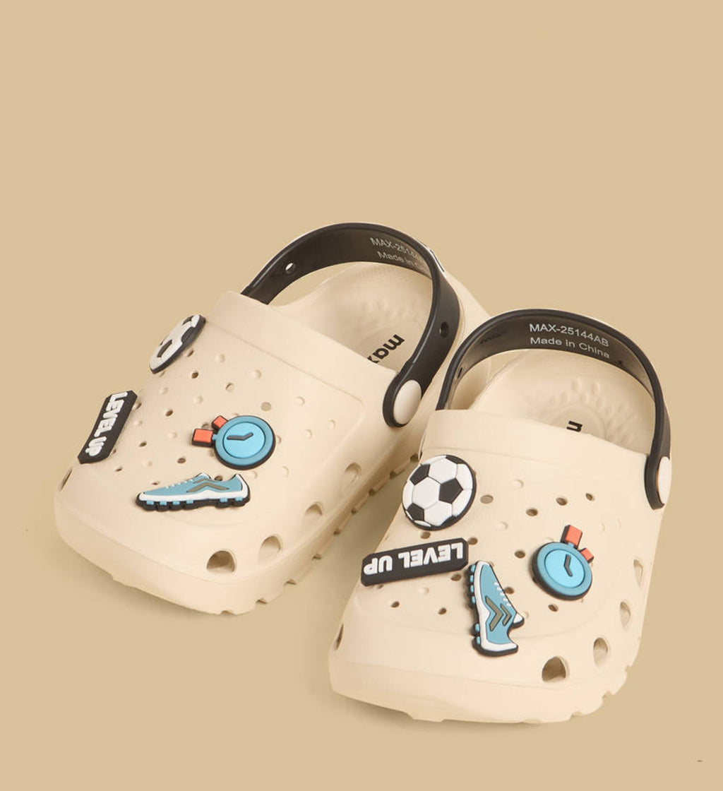 Football Jibbitz Clogs with Backstrap