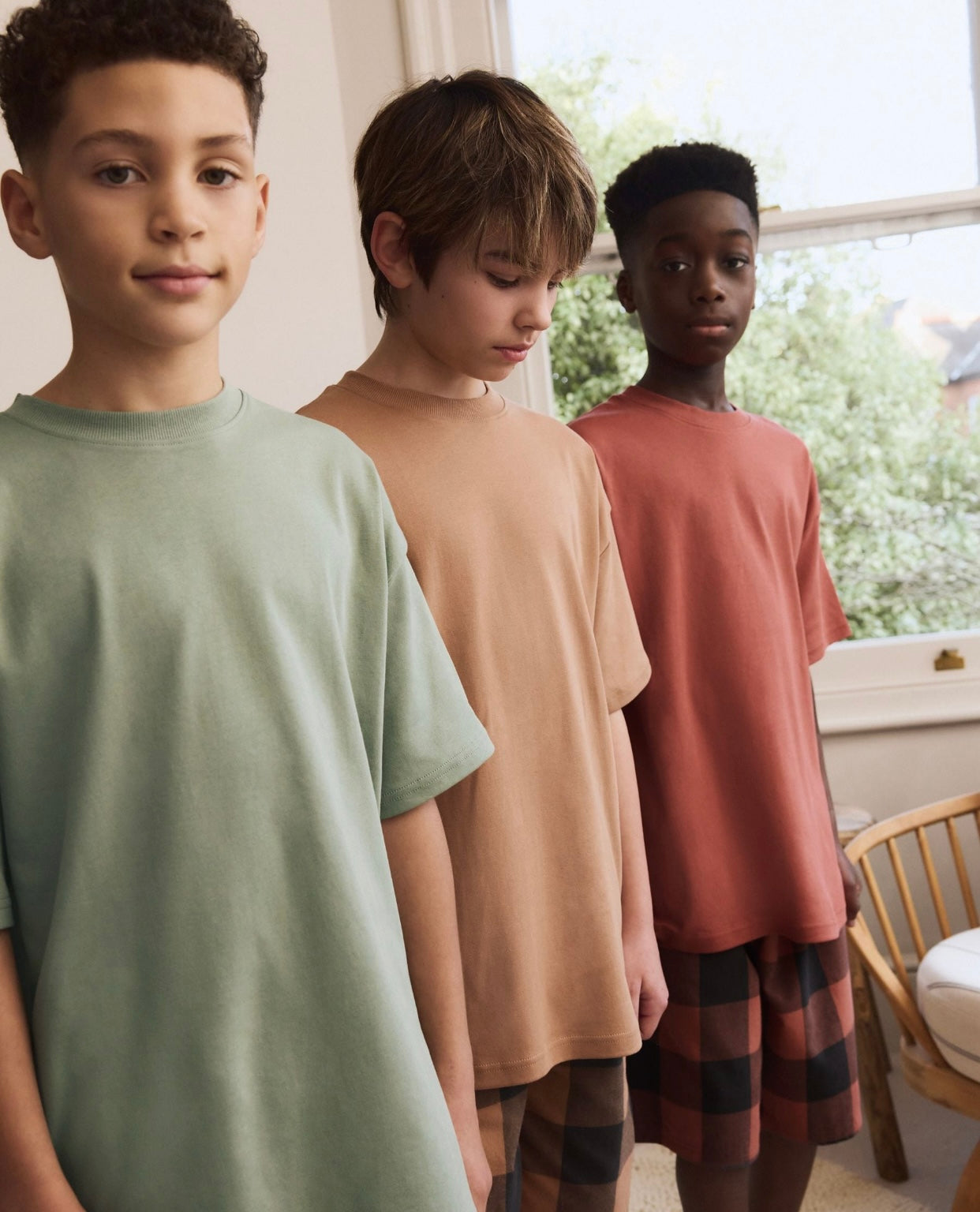 Green/Orange Woven Check Short Pyjamas 3 Pack