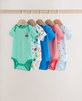 Green Farm 5 Pack Short Sleeve Baby Bodysuits