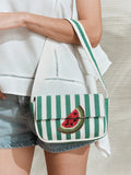 Woman Holiday Handmade Watermelon Beaded Shoulder Bag