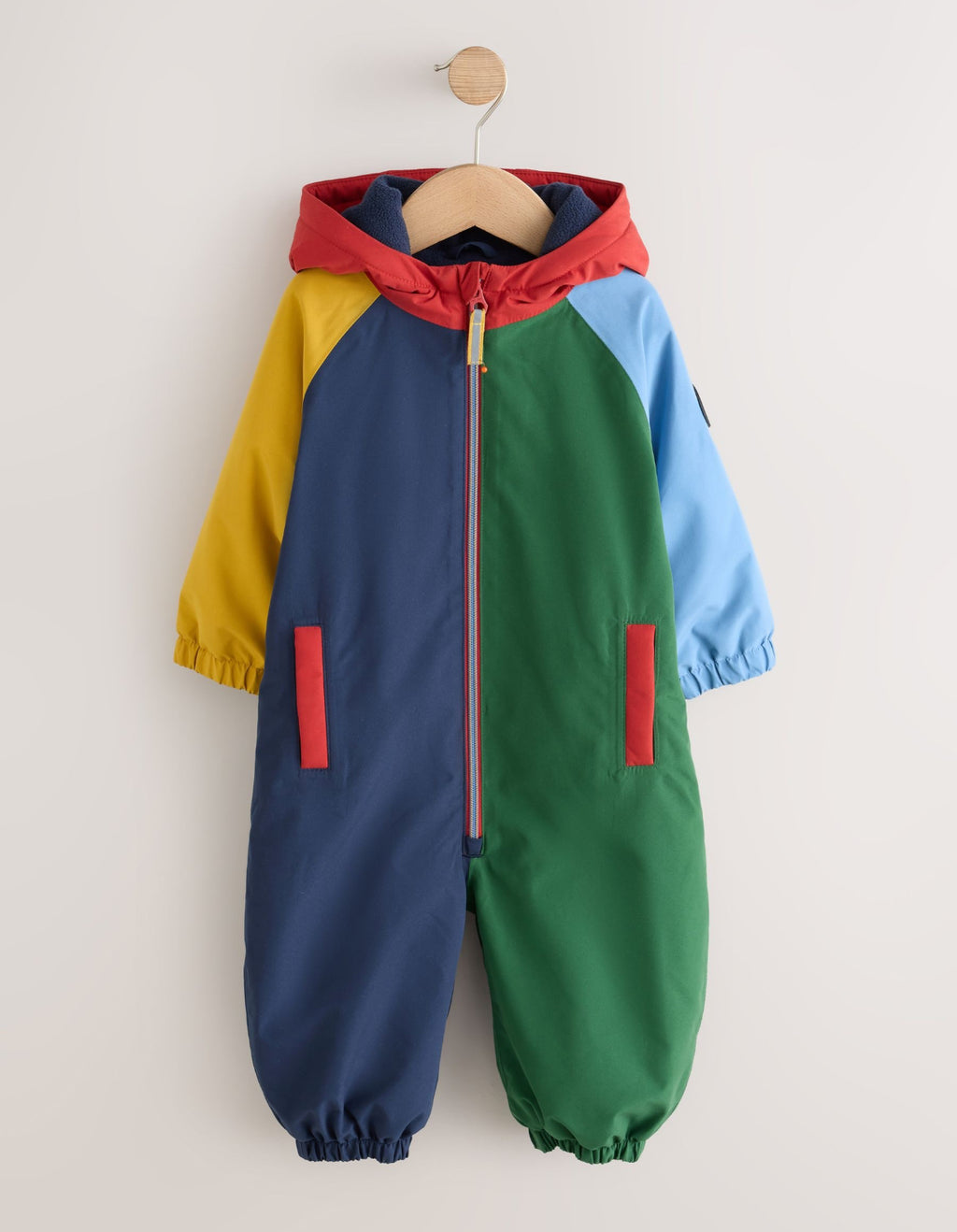 Colour Block Wadded Waterproof Puddlesuit