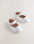 White Shimmer Butterfly Mary Jane Baby Shoes