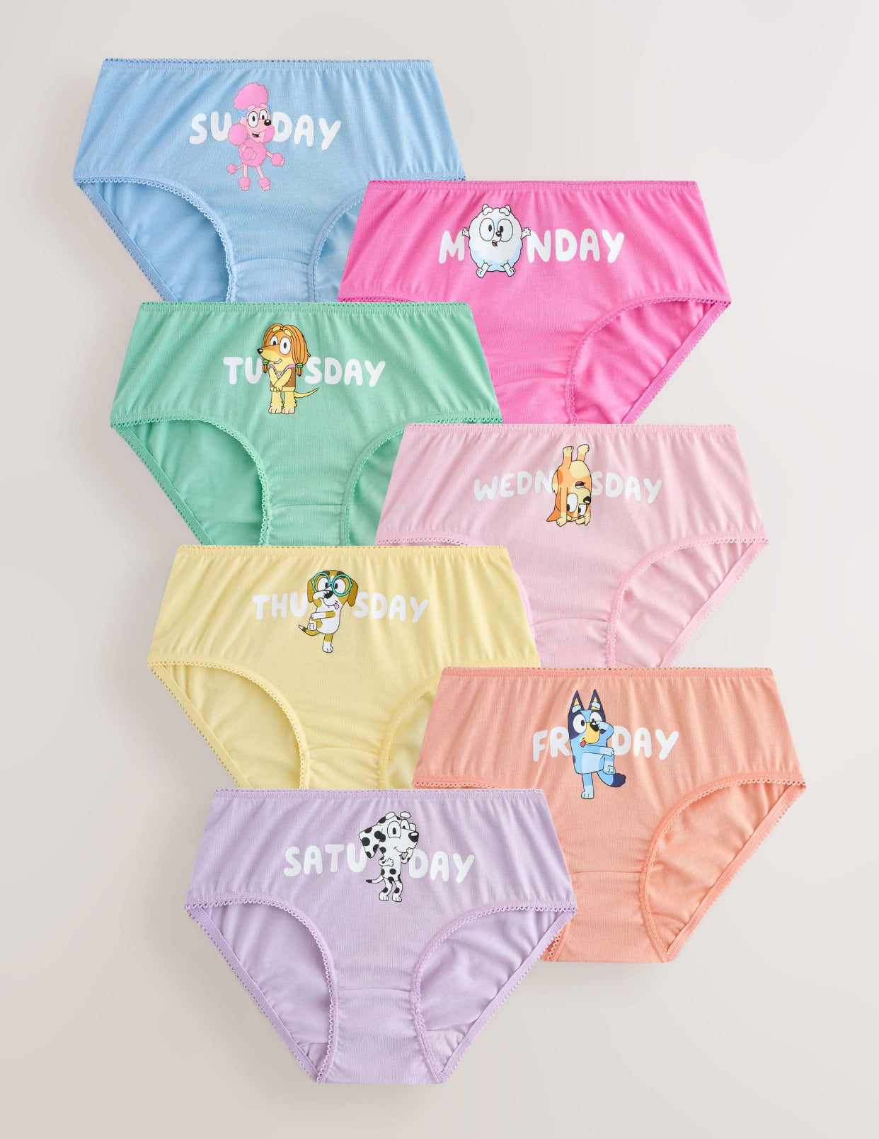 Pink Bluey Days of The Week Briefs 7
Pack