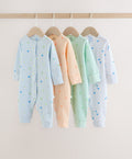 Multi Print Baby Sleepsuits 4 Pack