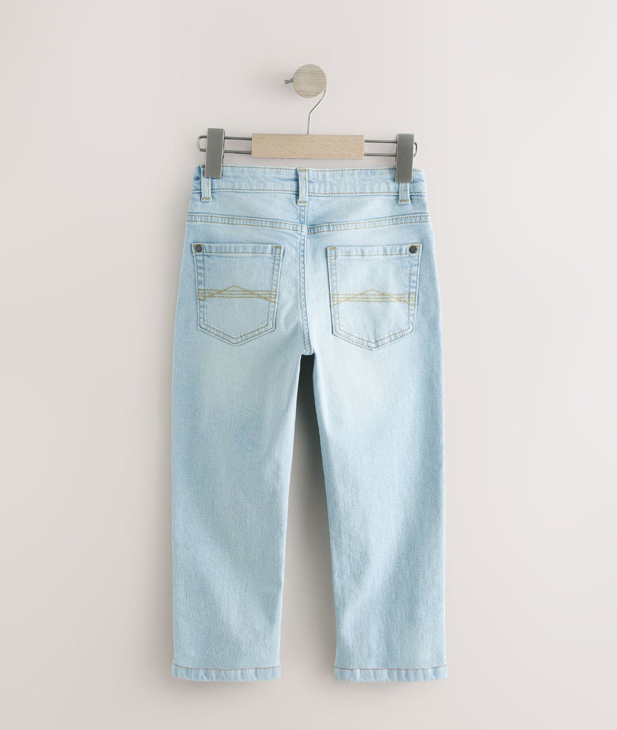 Bleach Wash Loose Fit Stretch Jeans