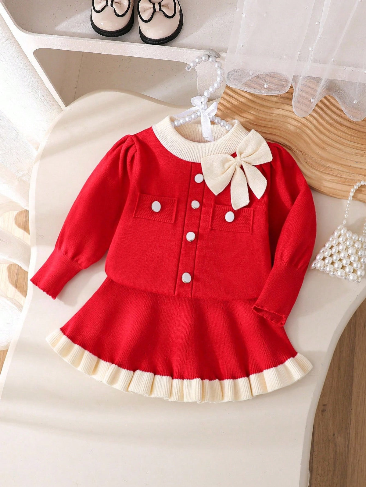 Baby Girl 2pcs Knitwear Set