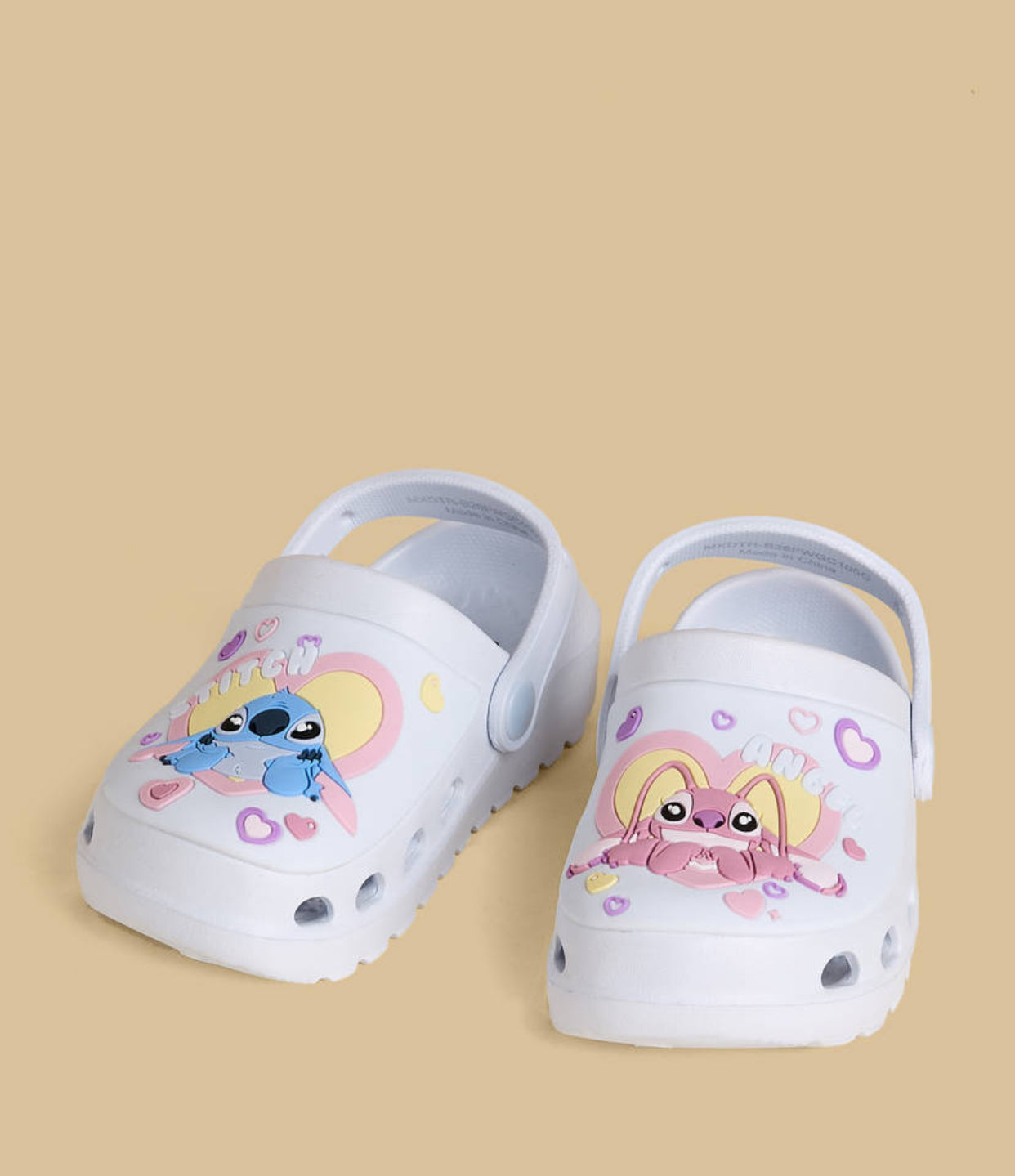 Stitch and Angel Embossed Clogs