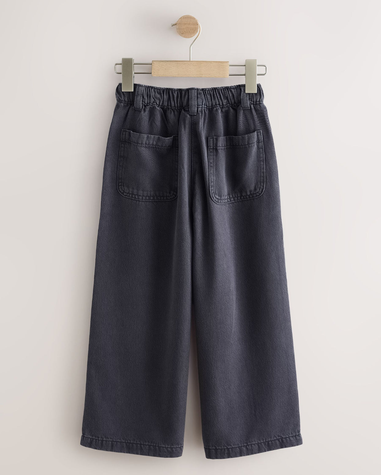 Charcoal Grey Pull On Wide Leg Trousers