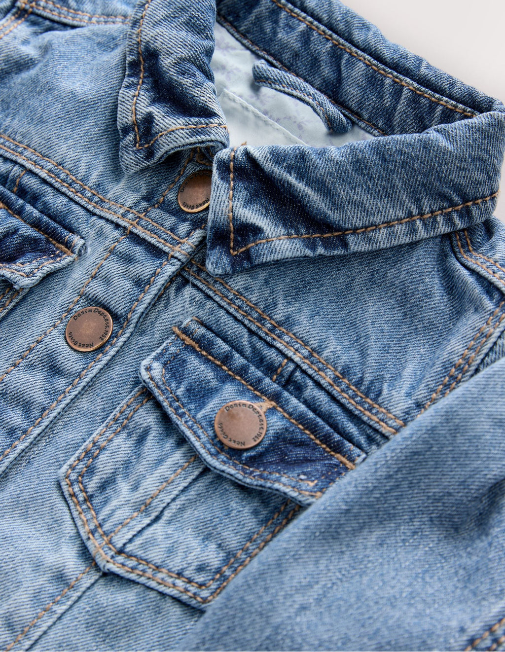 Mid Blue Denim Western 100% Cotton Jacket