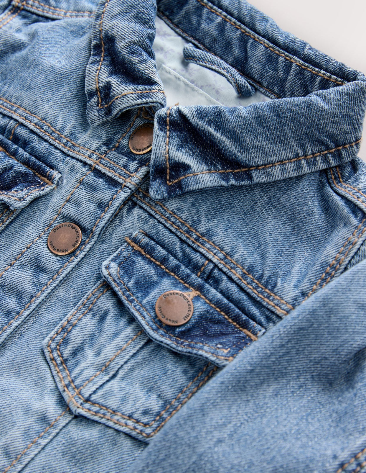 Mid Blue Denim Western 100% Cotton Jacket
