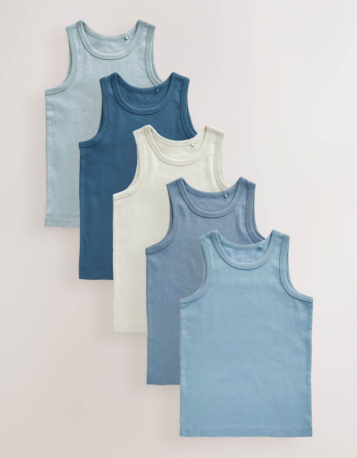 Tonal Blue Vests 5 Pack