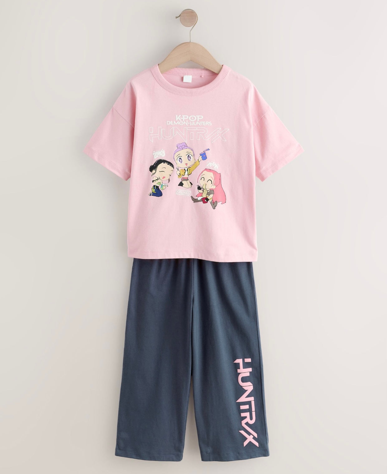 Pink K-Pop Demon Hunters Wide Leg Pyjamas