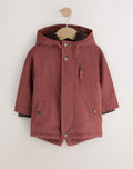 Rust Brown Waterproof Borg Lined Parka