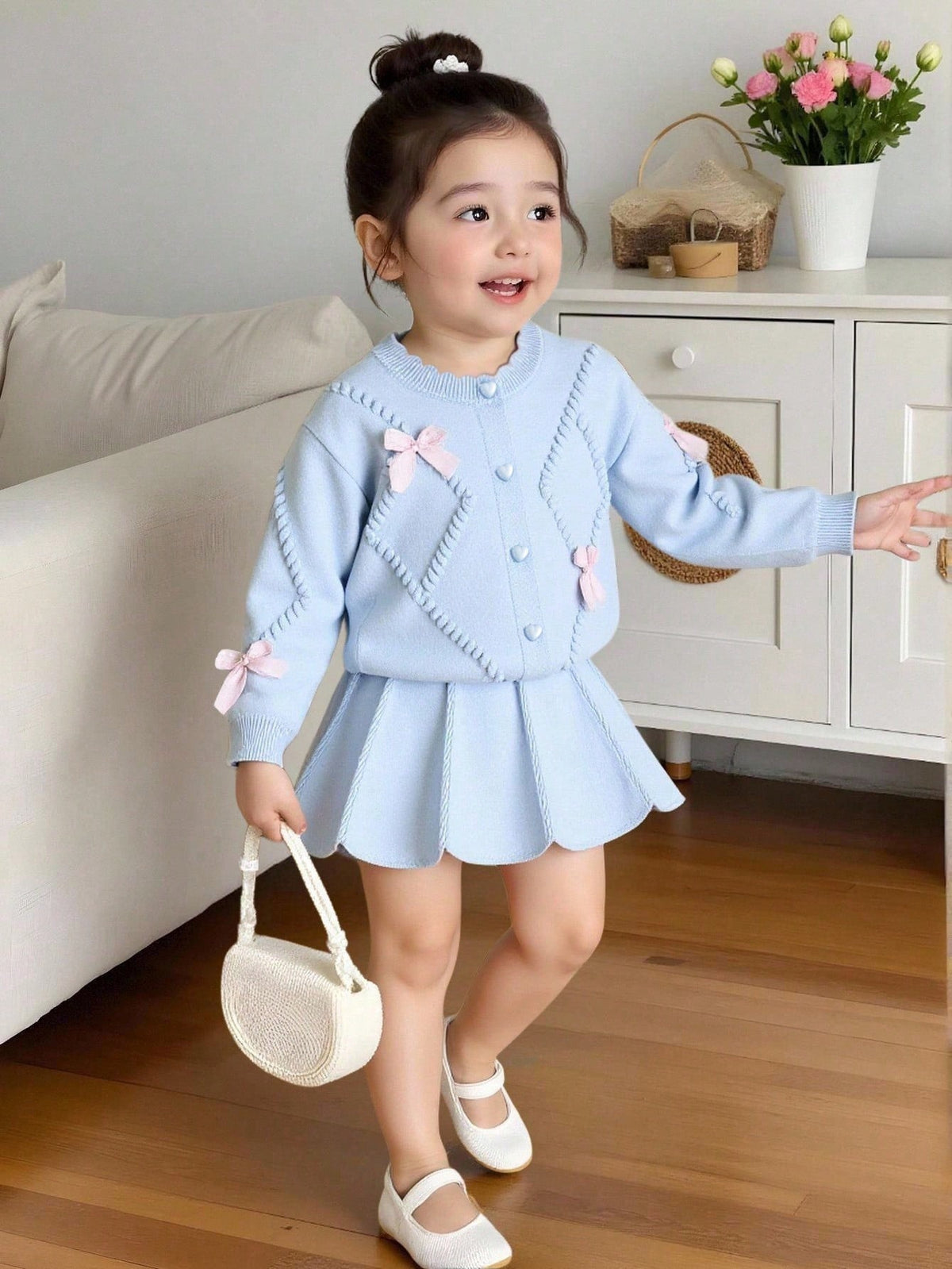 Baby Girl 2pcs Knitwear Set