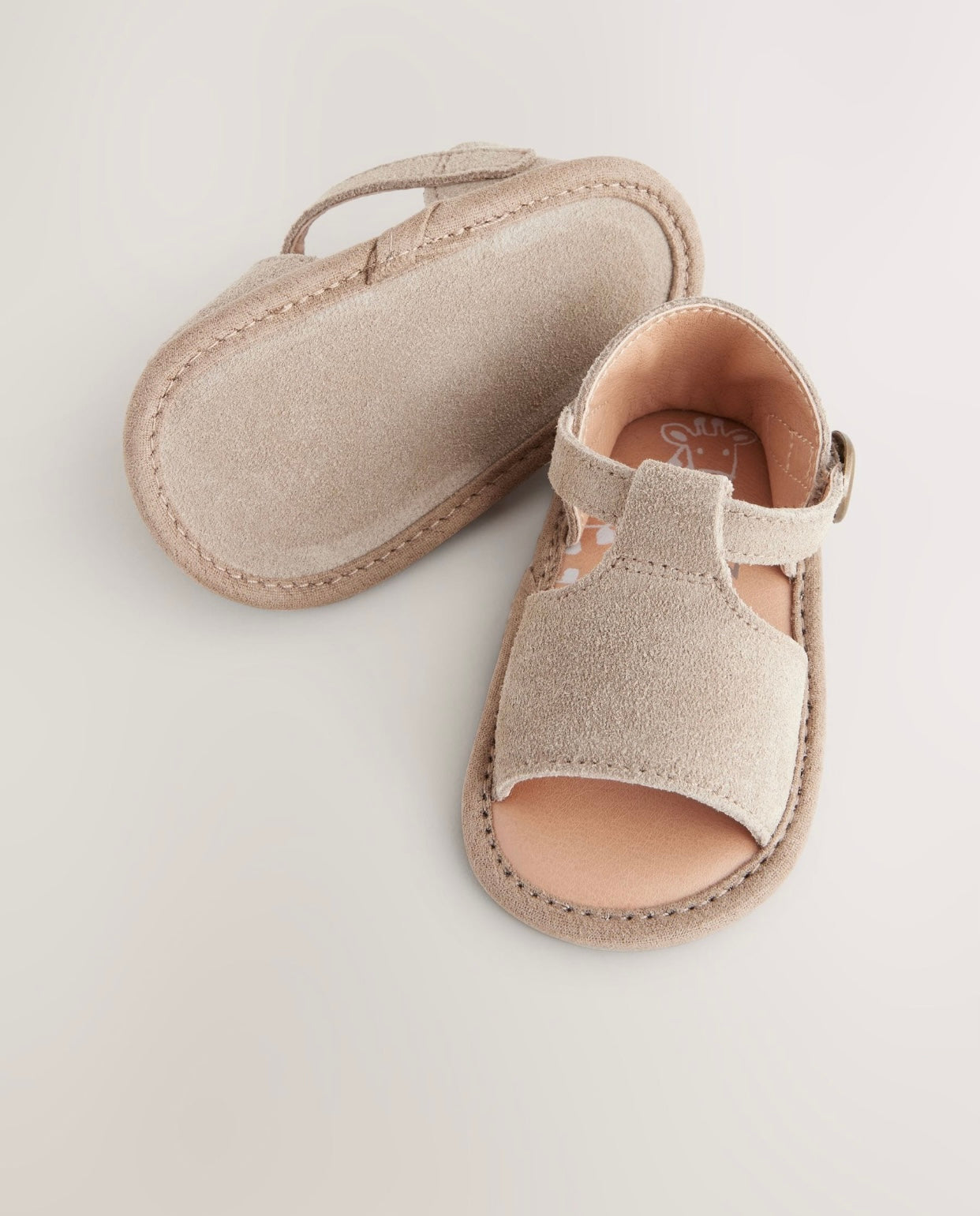 Neutral Leather Baby Sandals
