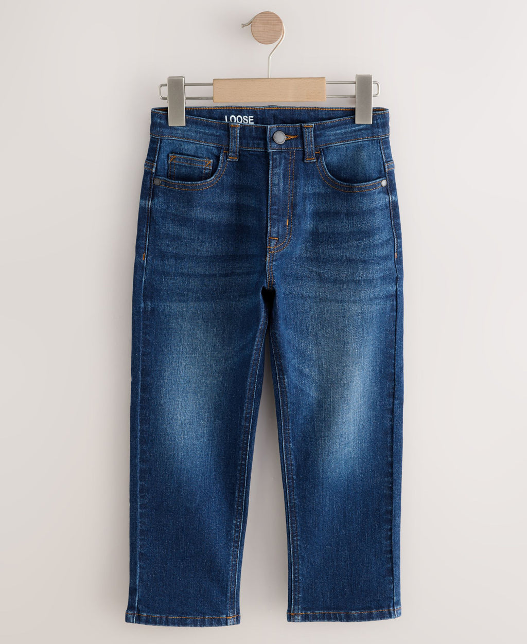 Blue Loose Fit Stretch Jeans