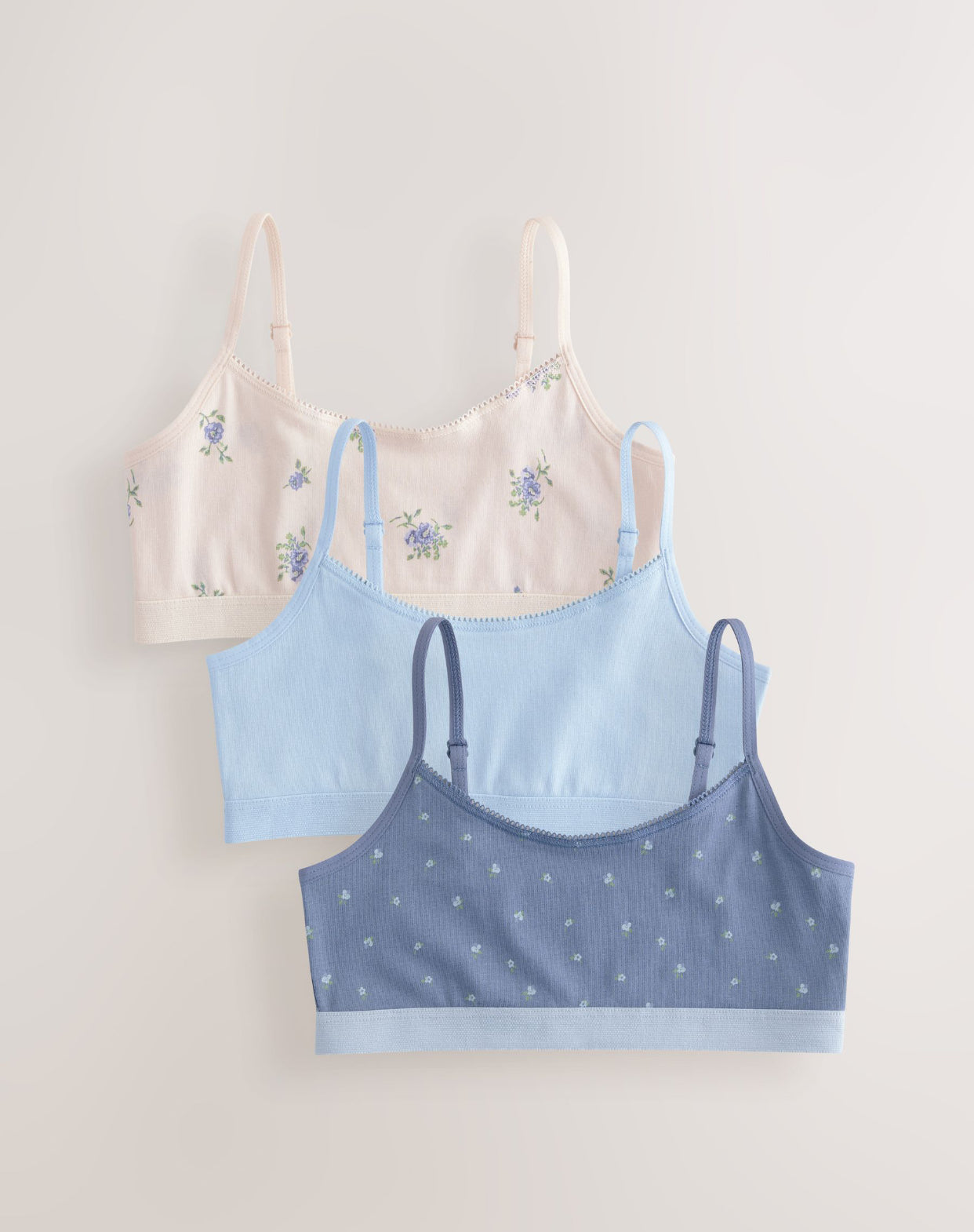 Blue Crop Tops 3 Pack