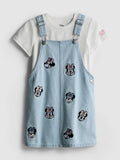 Disney’s Minnie Mouse T-Shirt and Denim Pinafore Dress Set