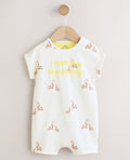 White Printed I Love My Mummy Baby Jersey Romper