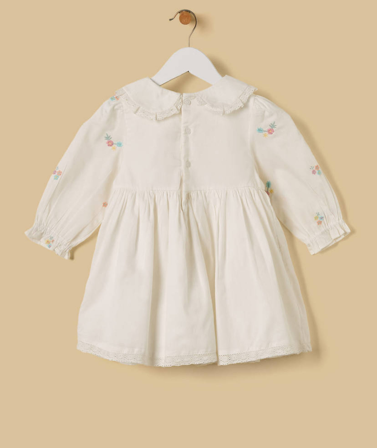 Embroidered Cotton Dress with Bloomers